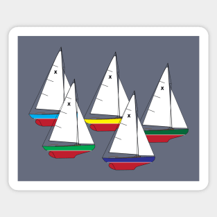 X ONE-DESIGN (UK) Sailboats Racing Sticker